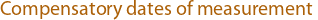 [Compensatory dates of measurement]